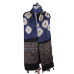 Blue with Black Dupatta