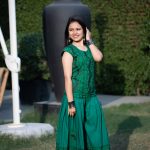 Green Kutchi Embroidery Work Top & Pajama
