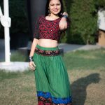 Green And Black Kutchi Embroidery Work Top & Pajama