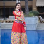 Red Kutchi Embroidery Work Top & Pajama