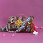 Yellow and Black Kutchi Work Boho Purse