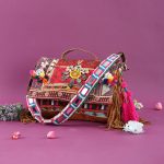Pink and Brown Kutchi Work Boho Purse