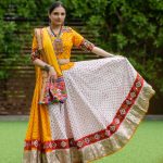 Yellow & White Cotton Chaniya choli
