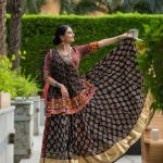 Black Cotton BlockPrint Chaniya choli