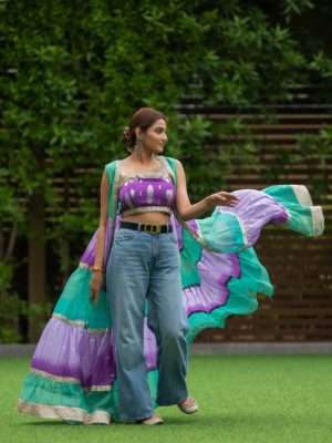 Navratri Shrug & Sleeveless Blouse