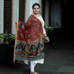 Maroon Chanderi Dupatta