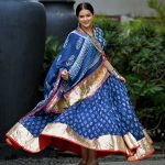 Blue Indigo Print Chaniya Choli